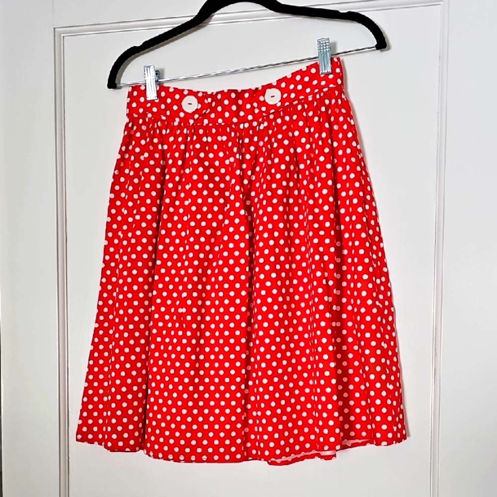Modcloth Red Polka Dot Skirt